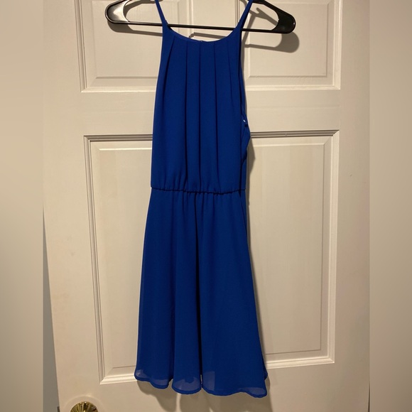 Blue Rain Dresses & Skirts - Blue mini high neck dress